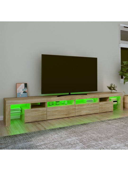 Tv skříňka s led osvětlením dub sonoma 260x36,5x40 cm