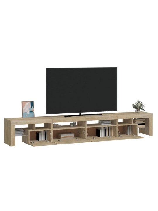 Tv skříňka s led osvětlením dub sonoma 260x36,5x40 cm