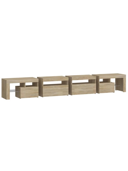 Tv skříňka s led osvětlením dub sonoma 260x36,5x40 cm