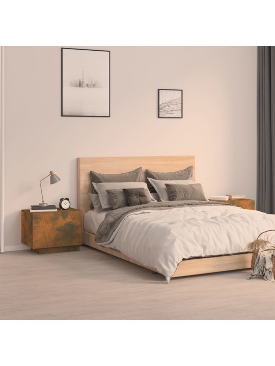 Noční stolek kouřový dub 100 x 35 x 40 cm kompozitní dřevo