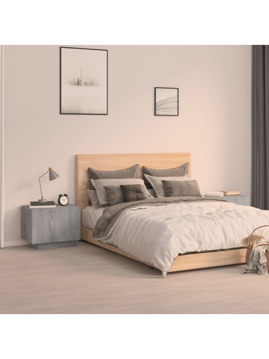 Noční stolek šedý sonoma 100 x 35 x 40 cm kompozitní dřevo