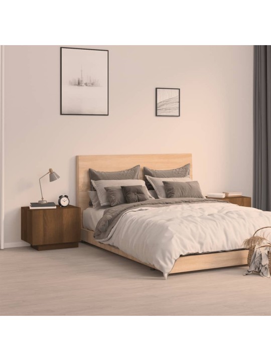Noční stolek hnědý dub 100 x 35 x 40 cm kompozitní dřevo