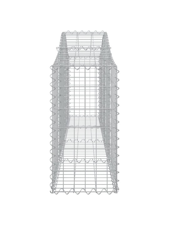 Klenutý gabionový koš 200 x 30 x 60/80 cm pozinkované železo