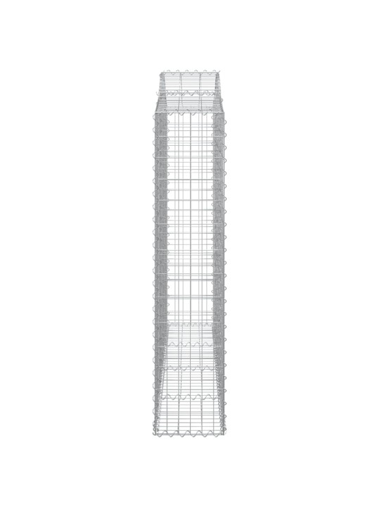 Klenutý gabionový koš 200 x 30 x 140/160 cm pozinkované železo