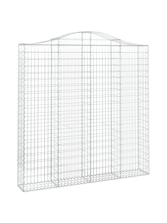 Klenutý gabionový koš 200 x 30 x 200/220 cm pozinkované železo