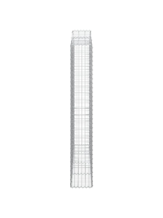 Klenutý gabionový koš 200 x 30 x 200/220 cm pozinkované železo