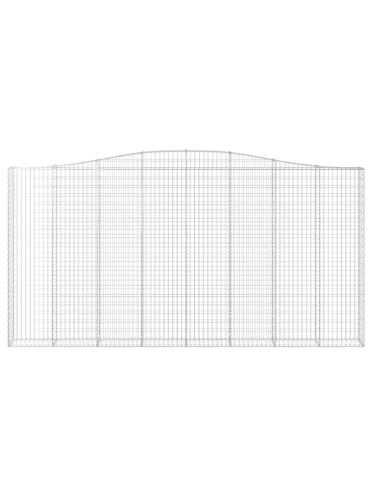 Klenutý gabionový koš 400 x 30 x 200/220 cm pozinkované železo