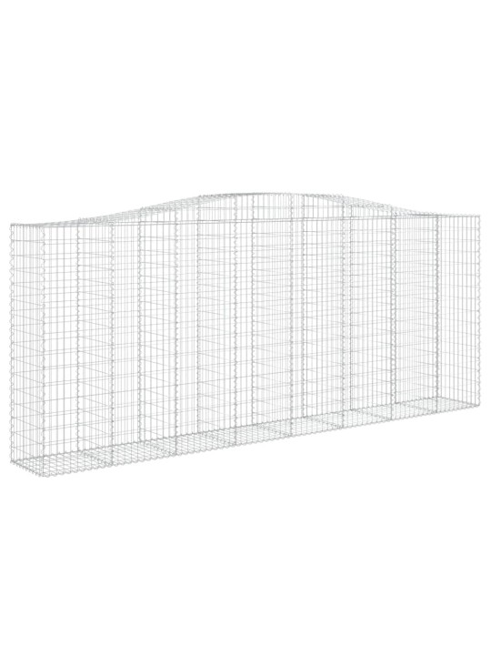 Klenutý gabionový koš 400 x 50 x 160/180 cm pozinkované železo