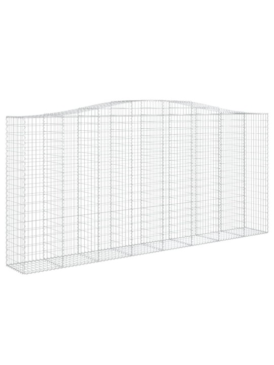 Klenutý gabionový koš 400 x 50 x 180/200 cm pozinkované železo