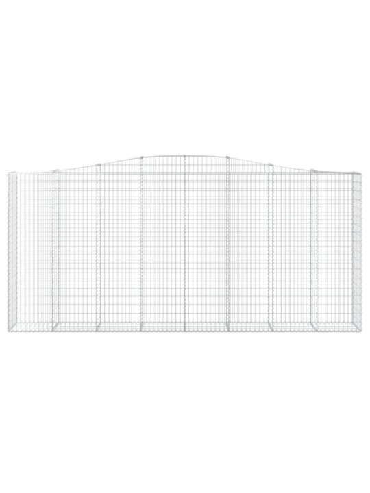 Klenutý gabionový koš 400 x 50 x 180/200 cm pozinkované železo