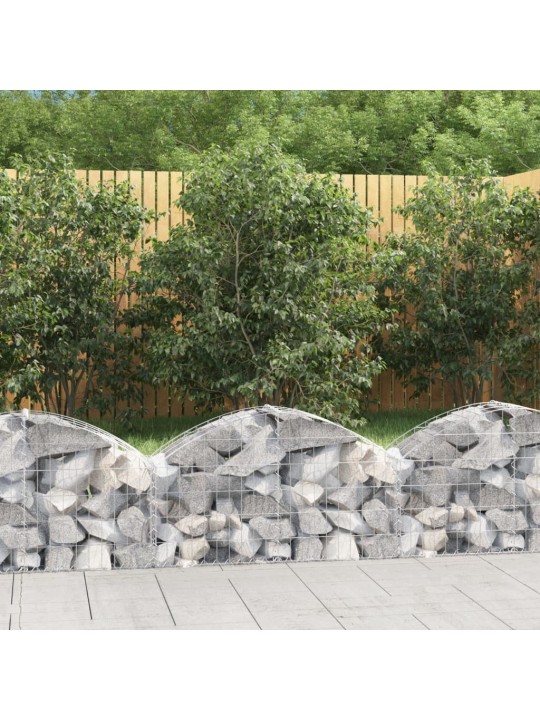 Klenutý gabionový koš 100 x 30 x 40/60 cm pozinkované železo
