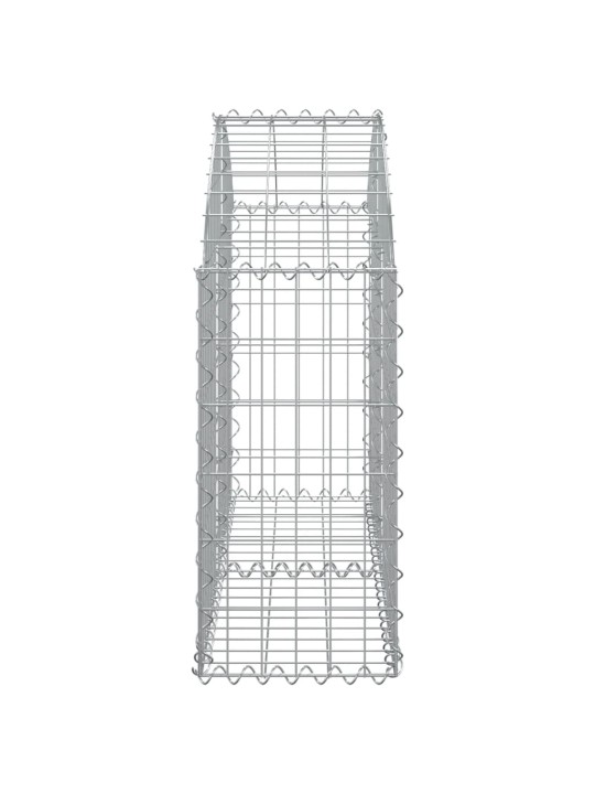 Klenutý gabionový koš 100 x 30 x 60/80 cm pozinkované železo