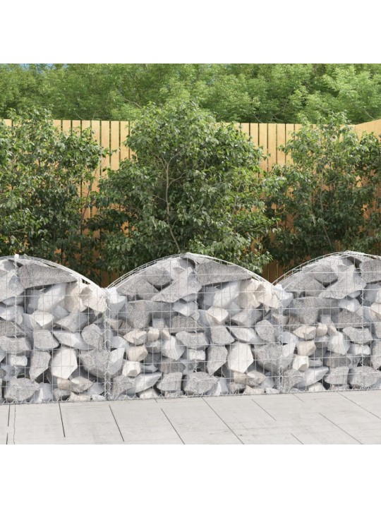 Klenutý gabionový koš 100 x 30 x 60/80 cm pozinkované železo