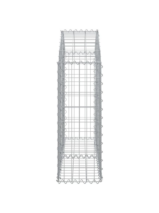 Klenutý gabionový koš 100 x 30 x 80/100 cm pozinkované železo
