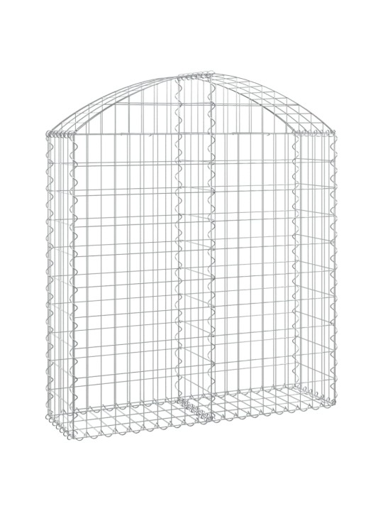 Klenutý gabionový koš 100 x 30 x 100/120 cm pozinkované železo