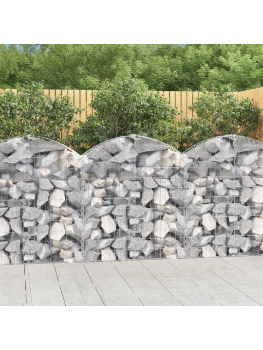 Klenutý gabionový koš 100 x 30 x 100/120 cm pozinkované železo