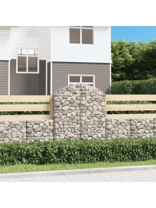 Klenutý gabionový koš 100 x 30 x 120/140 cm pozinkované železo