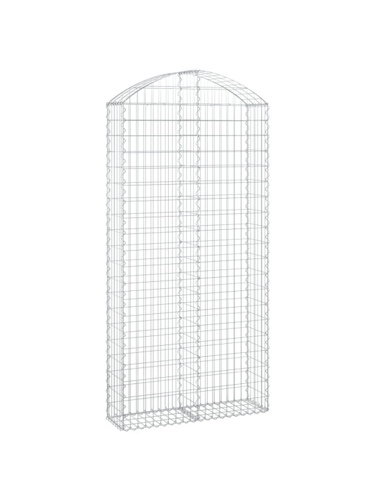 Klenutý gabionový koš 100 x 30 x 200/220 cm pozinkované železo