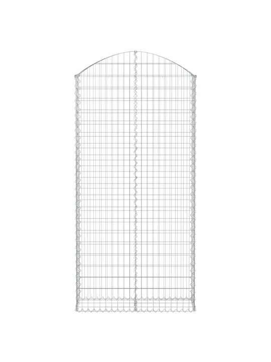 Klenutý gabionový koš 100 x 30 x 200/220 cm pozinkované železo