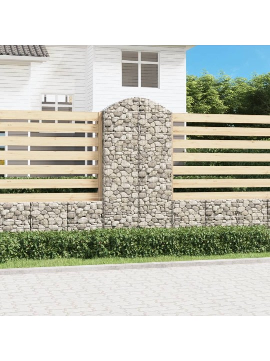 Klenutý gabionový koš 100 x 30 x 200/220 cm pozinkované železo