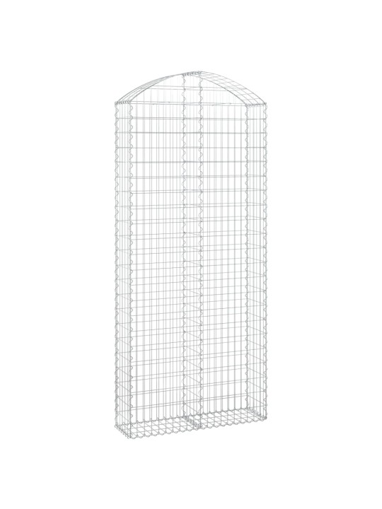 Klenutý gabionový koš 100 x 30 x 220/240 cm pozinkované železo