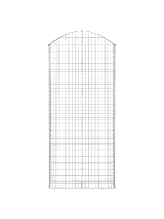Klenutý gabionový koš 100 x 30 x 220/240 cm pozinkované železo