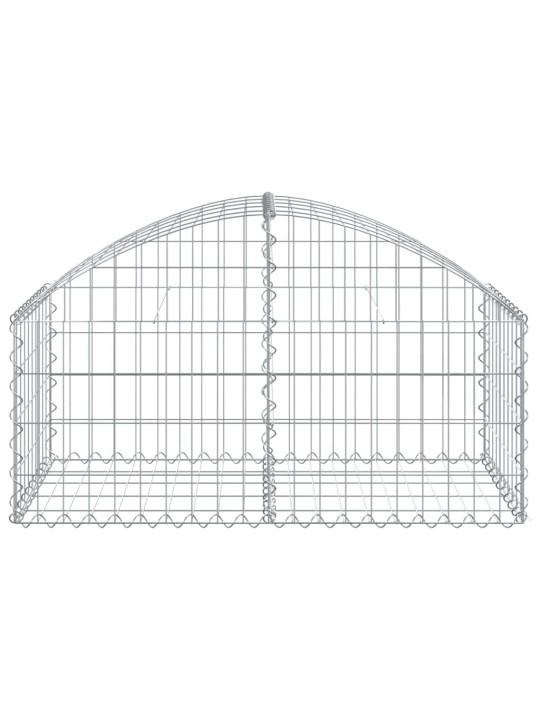 Klenutý gabionový koš 100 x 50 x 40/60 cm pozinkované železo