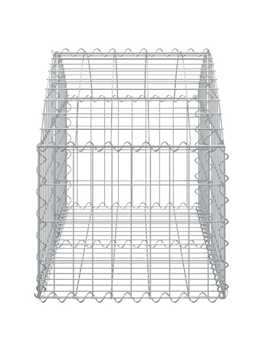 Klenutý gabionový koš 100 x 50 x 40/60 cm pozinkované železo