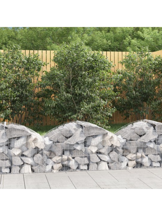 Klenutý gabionový koš 100 x 50 x 40/60 cm pozinkované železo