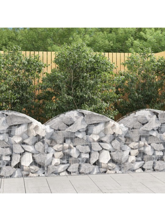 Klenutý gabionový koš 100 x 50 x 60/80 cm pozinkované železo