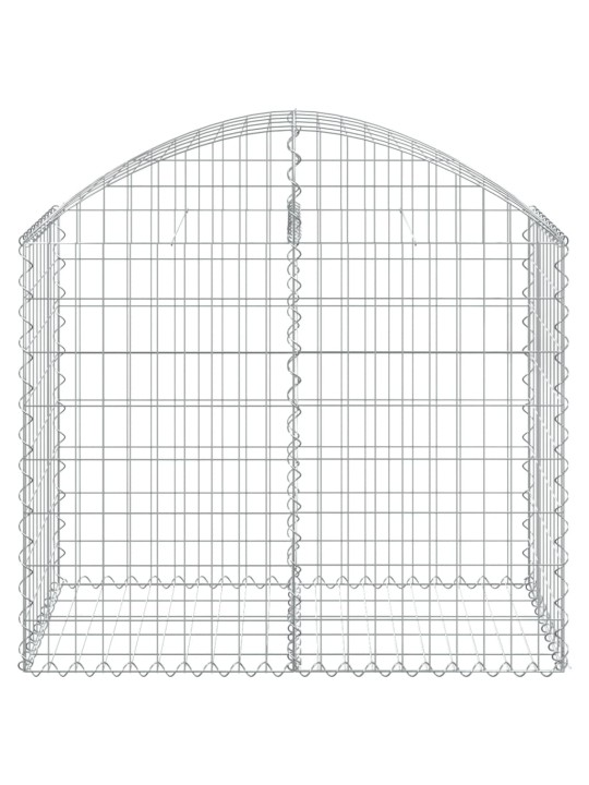 Klenutý gabionový koš 100 x 50 x 80/100 cm pozinkované železo
