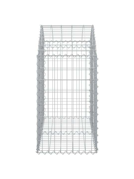Klenutý gabionový koš 100 x 50 x 80/100 cm pozinkované železo