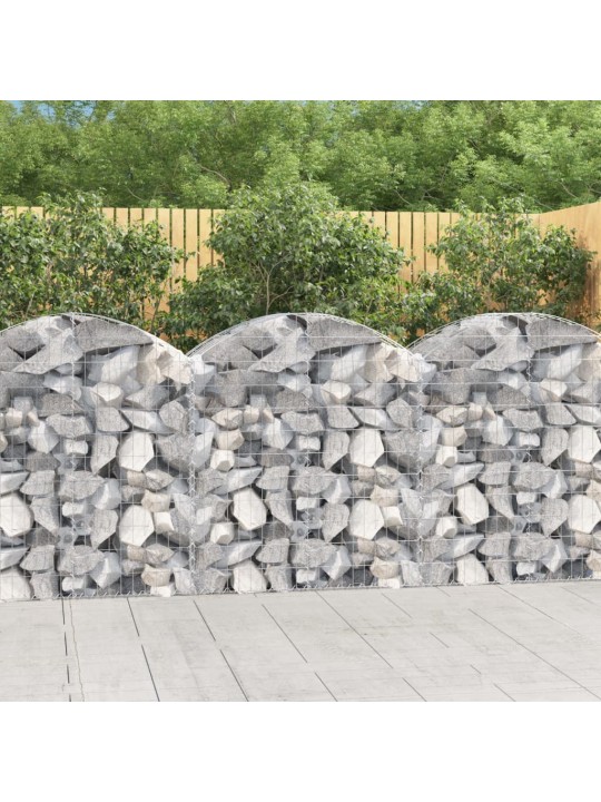Klenutý gabionový koš 100 x 50 x 100/120 cm pozinkované železo