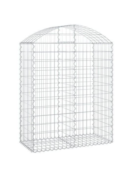 Klenutý gabionový koš 100 x 50 x 120/140 cm pozinkované železo