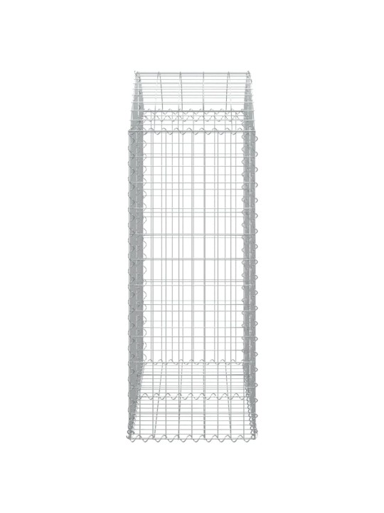 Klenutý gabionový koš 100 x 50 x 120/140 cm pozinkované železo