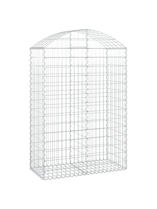 Klenutý gabionový koš 100 x 50 x 140/160 cm pozinkované železo
