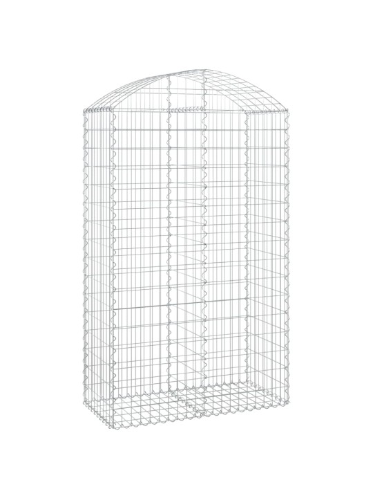 Klenutý gabionový koš 100 x 50 x 160/180 cm pozinkované železo