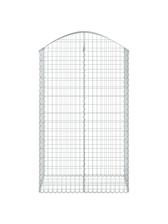 Klenutý gabionový koš 100 x 50 x 160/180 cm pozinkované železo