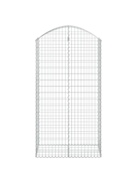Klenutý gabionový koš 100 x 50 x 180/200 cm pozinkované železo