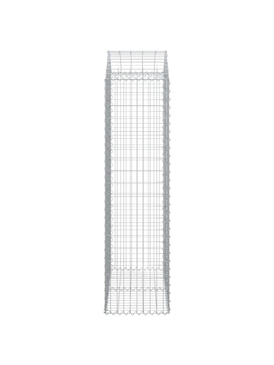 Klenutý gabionový koš 100 x 50 x 180/200 cm pozinkované železo