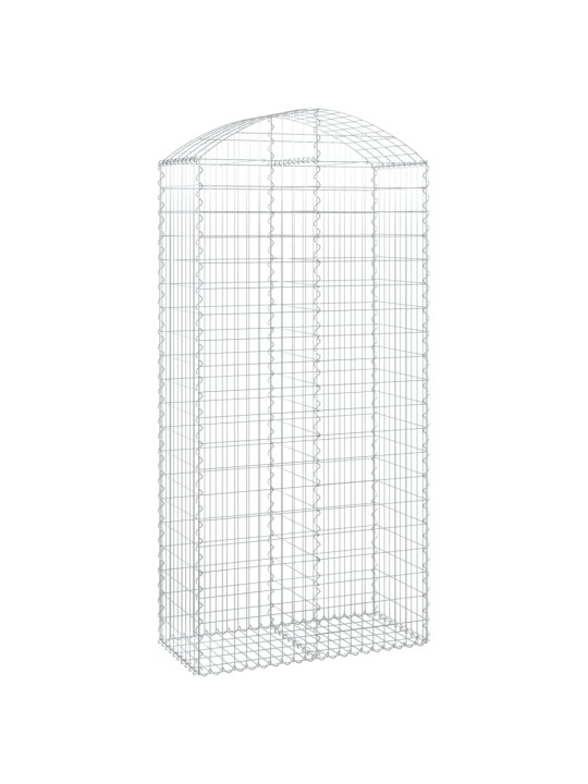 Klenutý gabionový koš 100 x 50 x 200/220 cm pozinkované železo