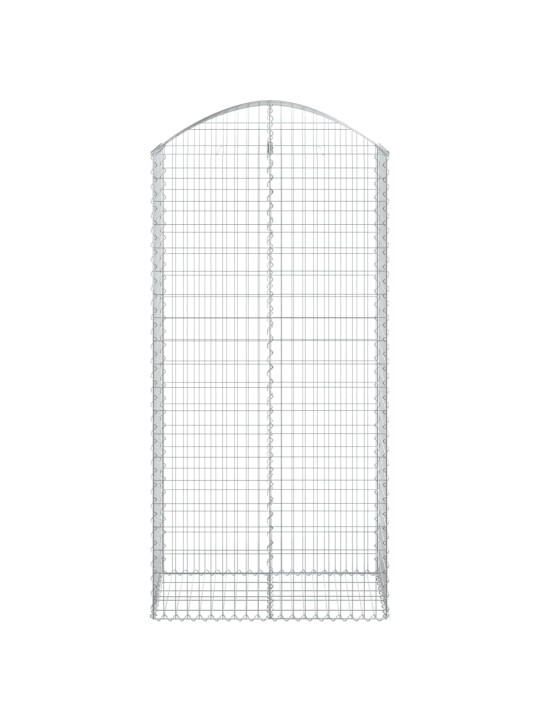 Klenutý gabionový koš 100 x 50 x 200/220 cm pozinkované železo