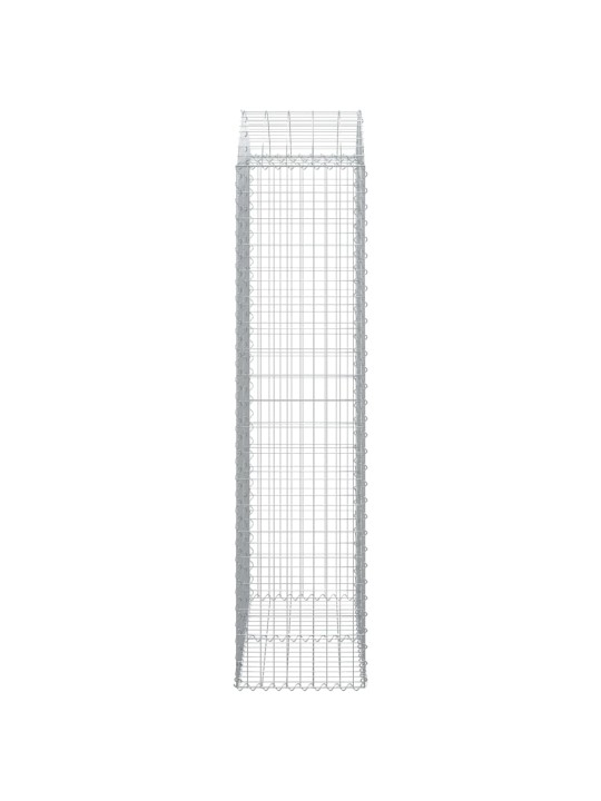 Klenutý gabionový koš 100 x 50 x 200/220 cm pozinkované železo