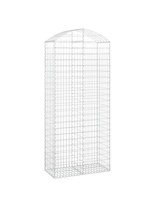 Klenutý gabionový koš 100 x 50 x 220/240 cm pozinkované železo