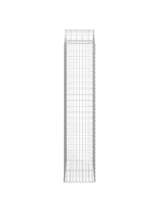 Klenutý gabionový koš 100 x 50 x 220/240 cm pozinkované železo