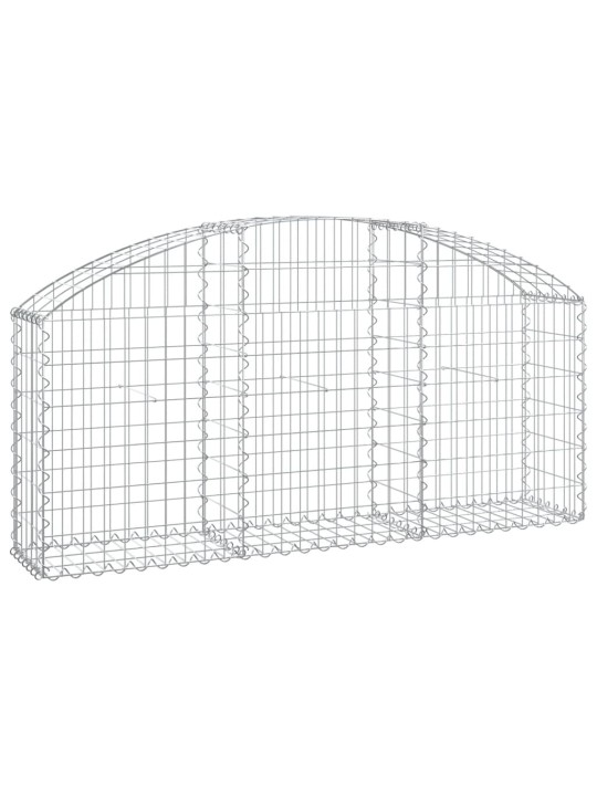 Klenutý gabionový koš 150 x 30 x 60/80 cm pozinkované železo