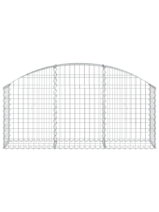 Klenutý gabionový koš 150 x 30 x 60/80 cm pozinkované železo