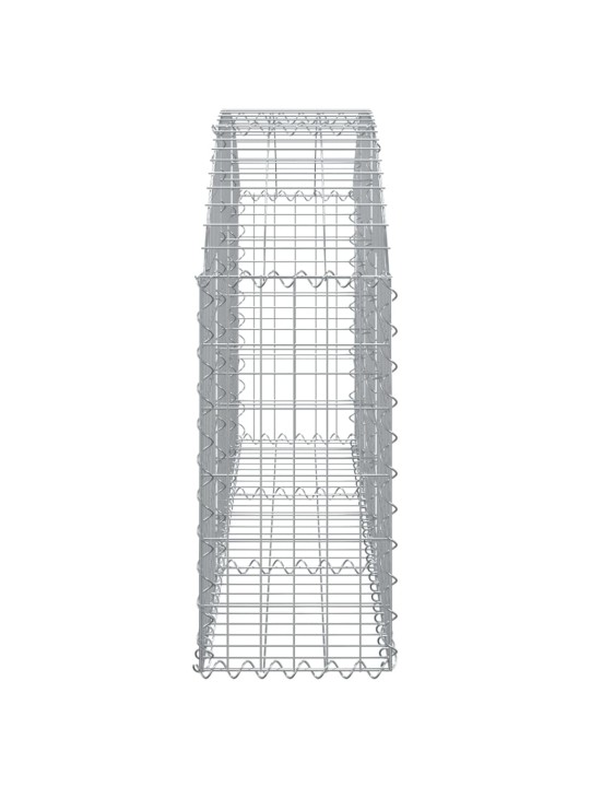Klenutý gabionový koš 150 x 30 x 60/80 cm pozinkované železo
