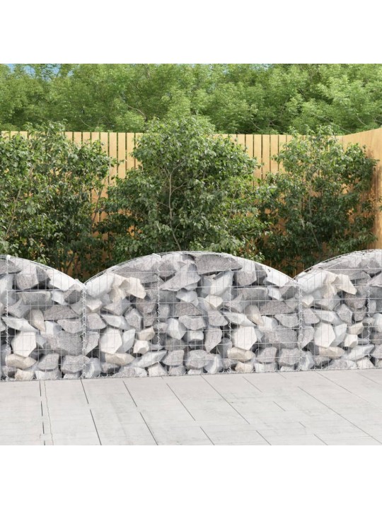 Klenutý gabionový koš 150 x 30 x 60/80 cm pozinkované železo