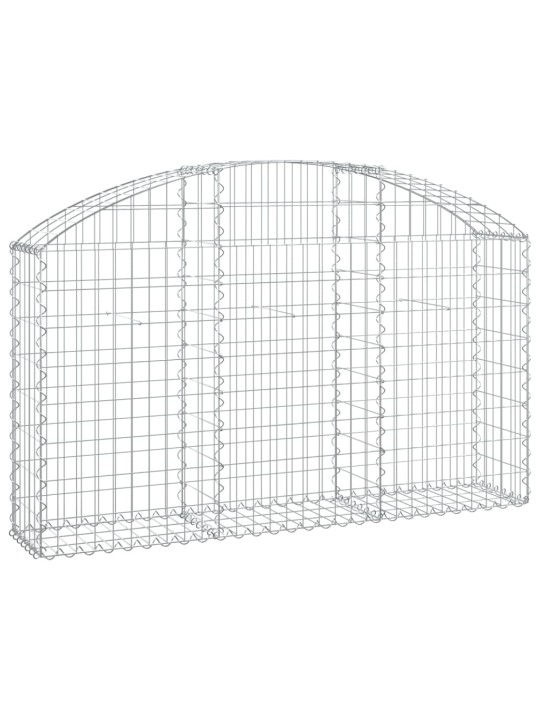 Klenutý gabionový koš 150 x 30 x 80/100 cm pozinkované železo
